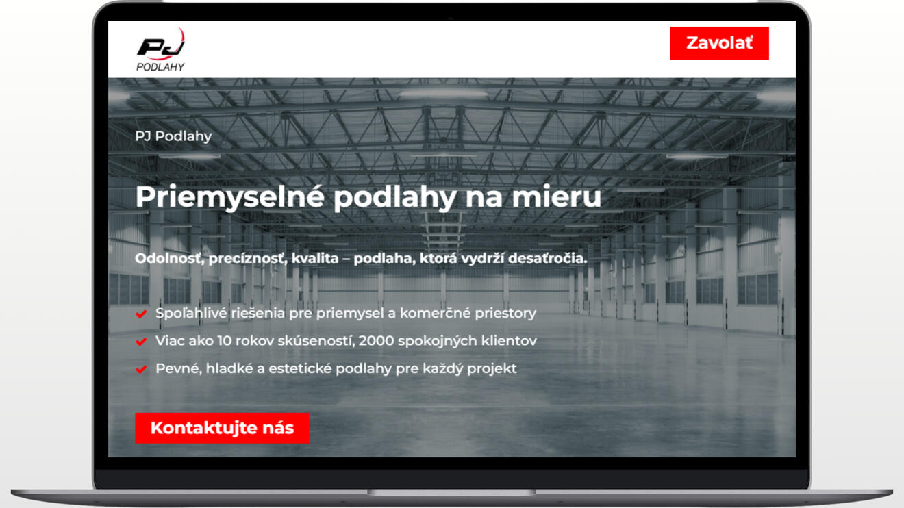 webstránka pre priemyselné podlahy